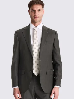 MOSS Charcoal Regular Twill Suit Jacket