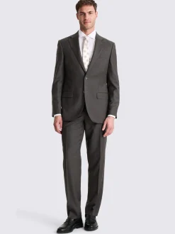 MOSS Charcoal Regular Twill Suit Jacket