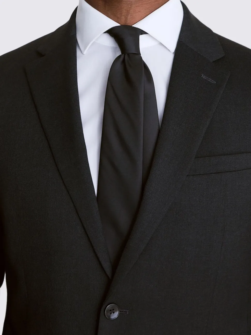 MOSS Charcoal Slim Regular Fit Stretch Suit Jacket