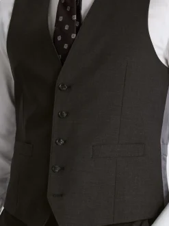 MOSS Charcoal Tailored Performance Suit Waistcoat