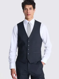 MOSS Charcoal Tailored Regular Fit Stretch Suit Waistcoat