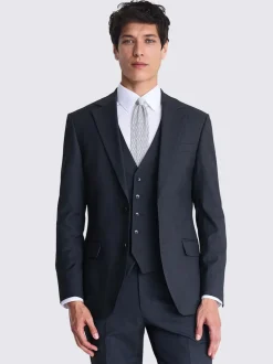 MOSS Charcoal Tailored Regular Fit Stretch Suit Jacket