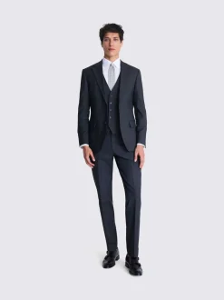 MOSS Charcoal Tailored Regular Fit Stretch Suit Jacket