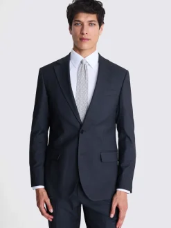 MOSS Charcoal Tailored Regular Fit Stretch Suit Jacket