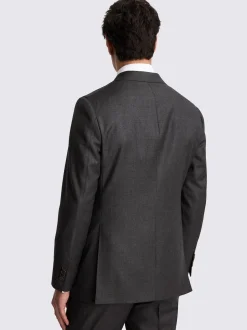 MOSS Charcoal Tailored Twill Italian Suit Jacket