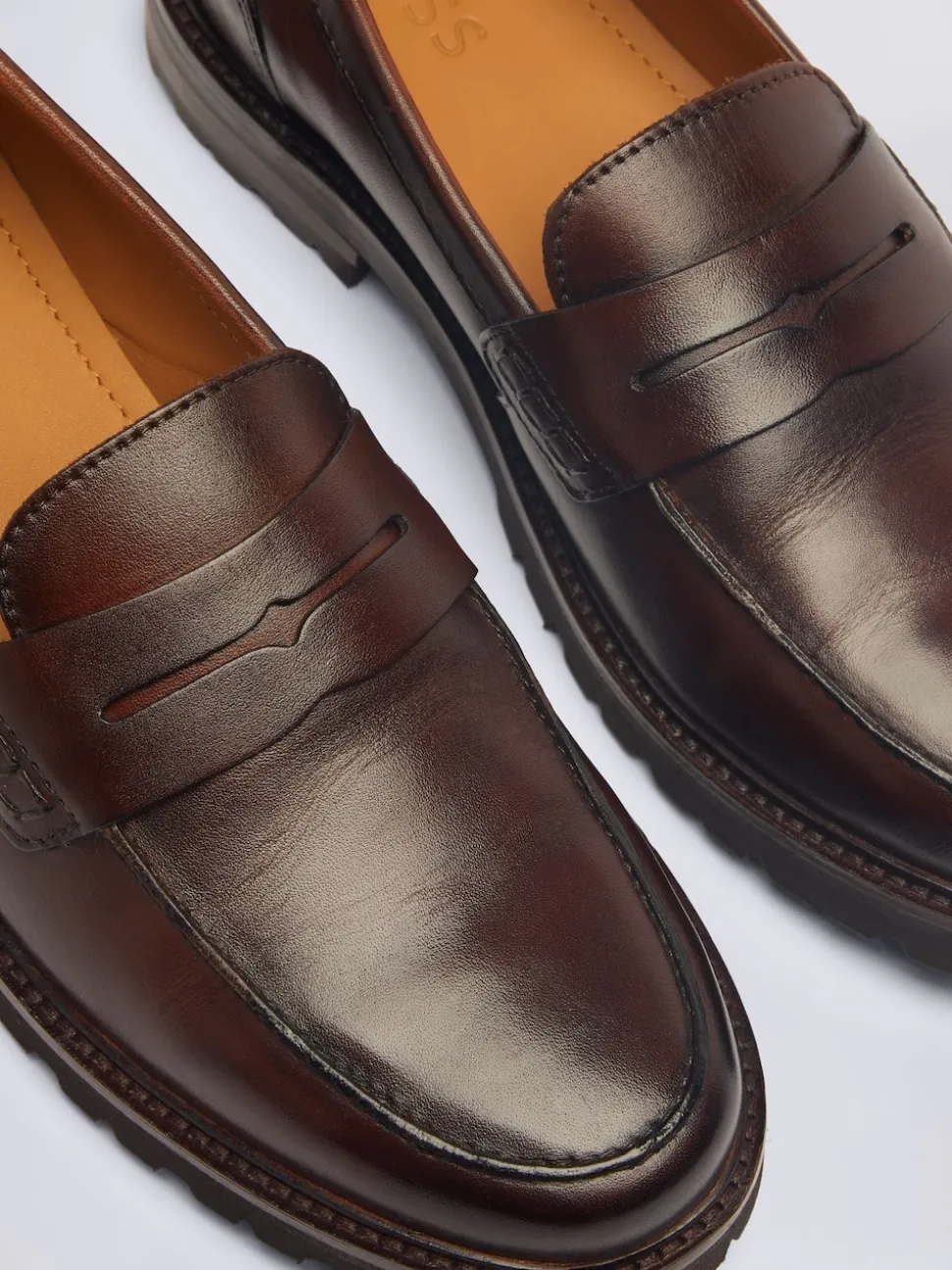 MOSS Chestnut Camden Chunky Loafers