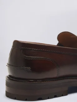 MOSS Chestnut Camden Chunky Loafers