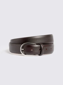MOSS Dark Brown Italian Leather Belt