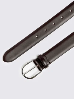 MOSS Dark Brown Italian Leather Belt