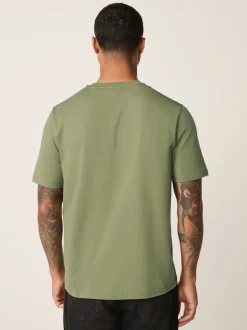 Moss Green Regular Fit Essential Crew Neck Cotton T-Shirt