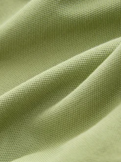 Moss Green Regular Fit Short Sleeve Pique Polo Shirt