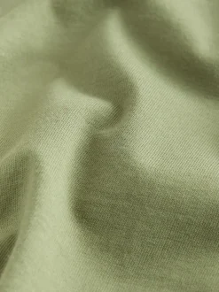 Moss Green Relaxed Fit Essential Crew Neck Cotton T-Shirt