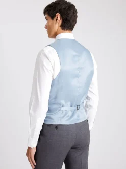 MOSS Grey Tailored Twill Suit Waistcoat