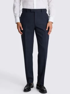 MOSS Ink Tailored Herringbone Suit Trousers