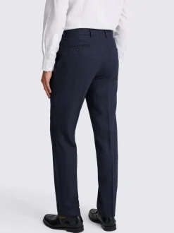 MOSS Ink Tailored Herringbone Suit Trousers