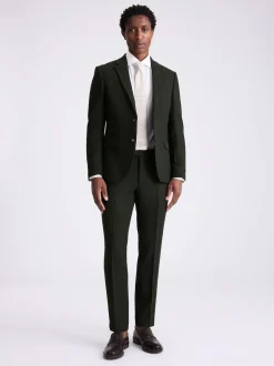 MOSS Khaki Slim Donegal Tweed Suit Jacket