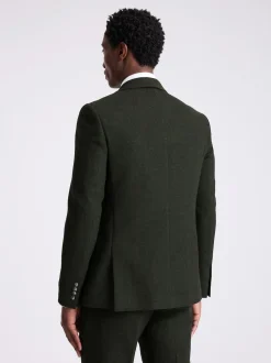 MOSS Khaki Slim Donegal Tweed Suit Jacket