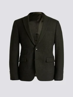 MOSS Khaki Slim Donegal Tweed Suit Jacket