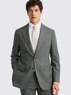MOSS Khaki Tailored Fit Italian Suit Jacket