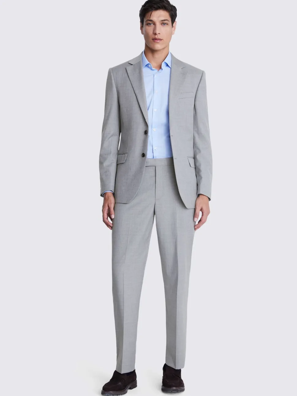 MOSS Light Grey Regular Fit Stretch Suit Jacket