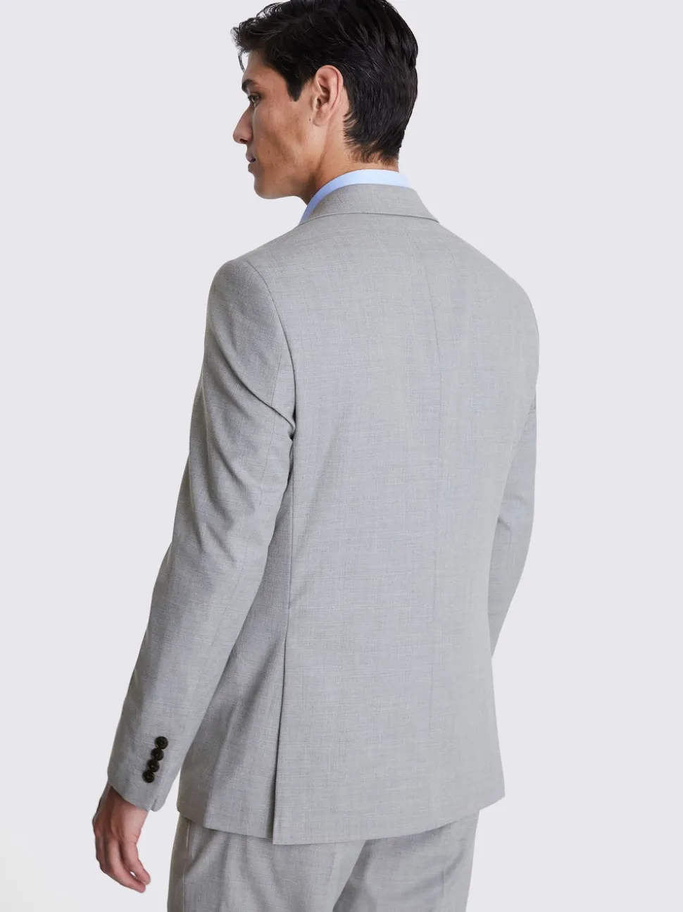 MOSS Light Grey Regular Fit Stretch Suit Jacket