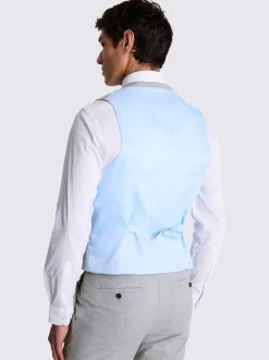 MOSS Light Grey Slim Regular Fit Stretch Suit Waistcoat