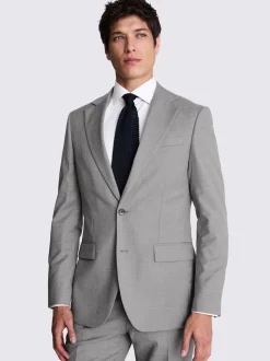 MOSS Light Grey Tailored Regular Fit Stretch Suit Jacket