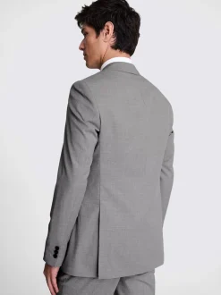 MOSS Light Grey Tailored Regular Fit Stretch Suit Jacket