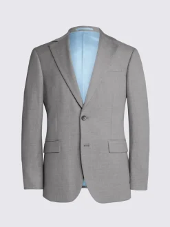 MOSS Light Grey Tailored Regular Fit Stretch Suit Jacket