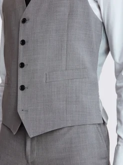 MOSS Light Grey Tailored Performance Suit Waistcoat