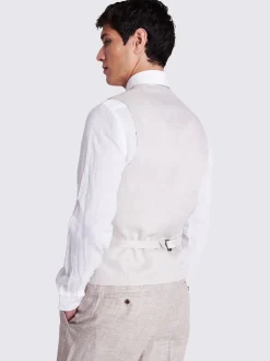 MOSS Natural Oatmeal Linen Waistcoat