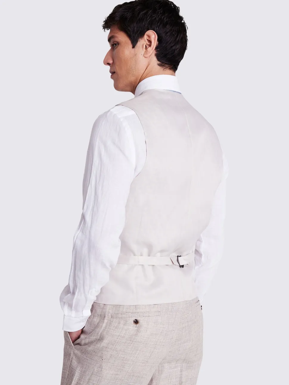 MOSS Natural Oatmeal Linen Waistcoat