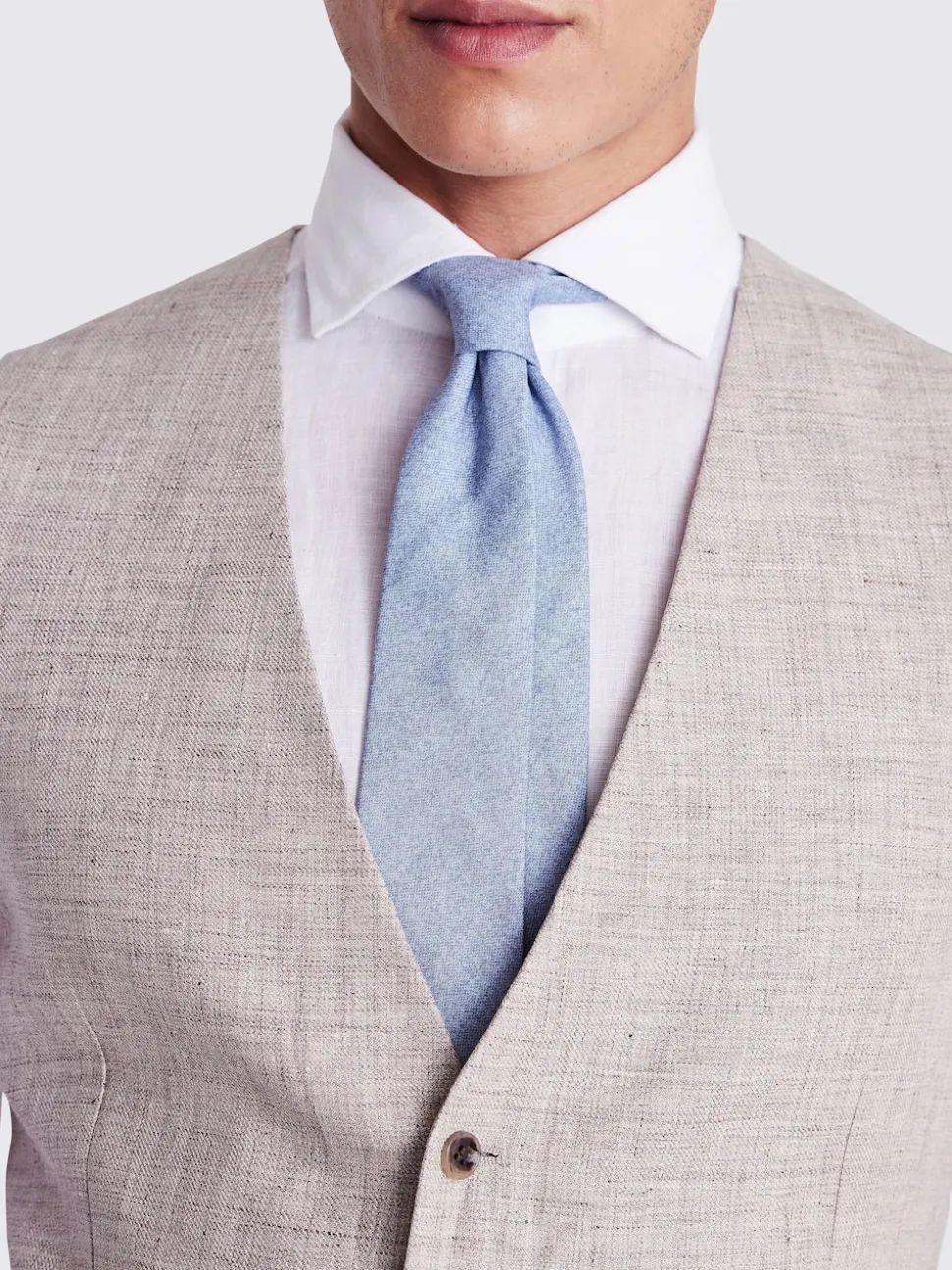 MOSS Natural Oatmeal Linen Waistcoat