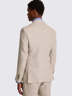 MOSS Natural Slim Fit Linen Suit Jacket