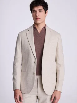 MOSS Natural Tailored Fit Flannel Suit Waistcoat