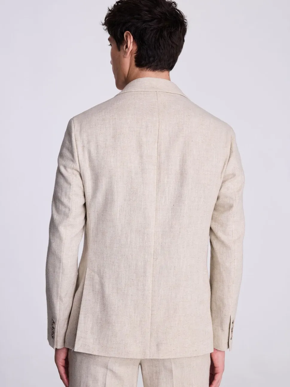 MOSS Natural Tailored Fit Flannel Suit Waistcoat