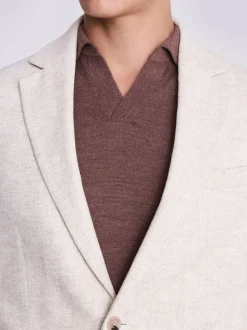 MOSS Natural Tailored Fit Flannel Suit Waistcoat