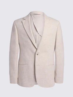 MOSS Natural Tailored Fit Flannel Suit Waistcoat