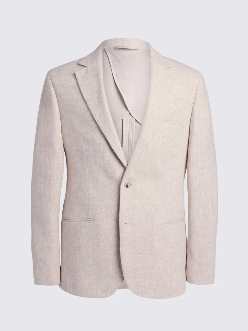 MOSS Natural Tailored Fit Flannel Suit Waistcoat