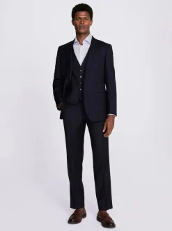 MOSS Navy Regular Twill Suit Jacket