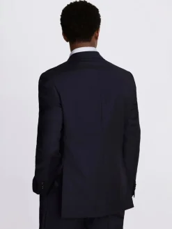 MOSS Navy Regular Twill Suit Jacket