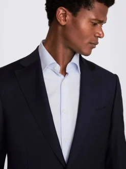 MOSS Navy Regular Twill Suit Jacket