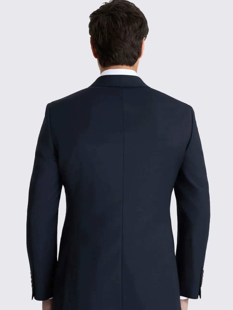 MOSS Navy Tailored Fit Performance Double Breasted Suit Jacket