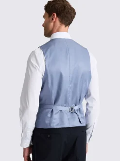 MOSS Navy Tailored Performance Suit Waistcoat