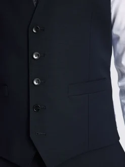 MOSS Navy Tailored Performance Suit Waistcoat
