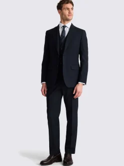 MOSS Navy Tailored Performance Suit Jacket