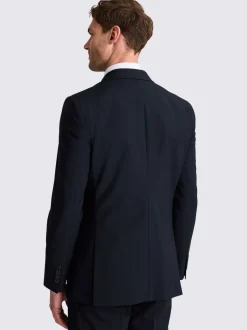MOSS Navy Tailored Performance Suit Jacket