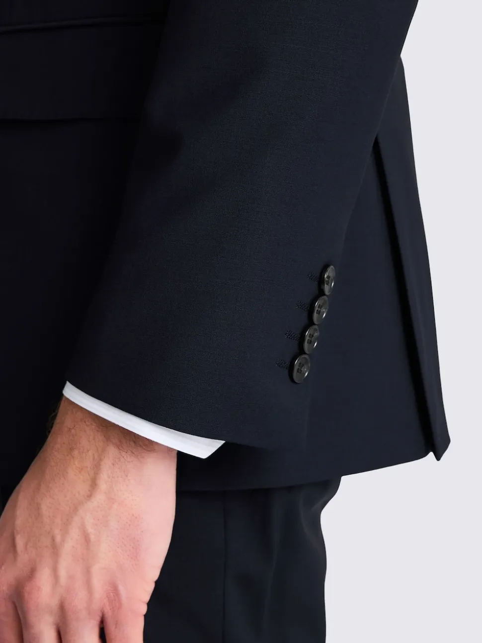 MOSS Navy Tailored Performance Suit Jacket