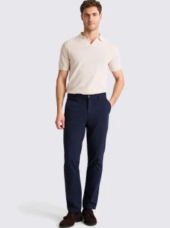 MOSS Navy Tailored Stretch Chino Trousers