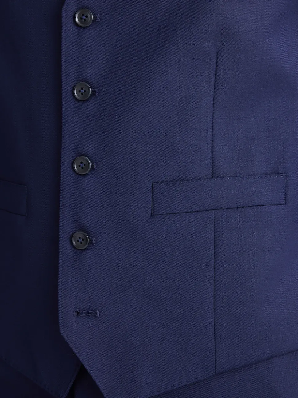MOSS Navy Tailored Twill Suit Waistcoat